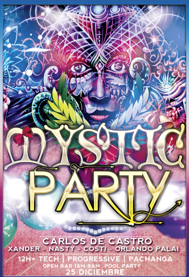 #VALENCIA >> #MYSTICParty 25Diciembre
*¡¡OPENBAR!!
+12Horas de música 1am/1pm
+6 Djs
+Pool
*VIP
*¡Fiesta Exclusiva!