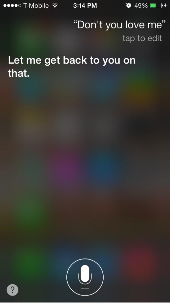 beenCZERdunthat's tweet image. Siri doesn't love me... #deniedagain