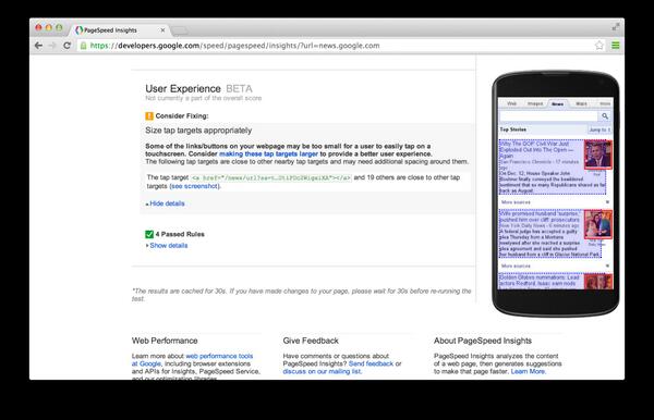 ChromiumDev's tweet photo. Inspect your mobile site with PageSpeed Insights and find common UX issues https://t.co/Z77cMSUo9N http://t.co/eKUlaD20CU