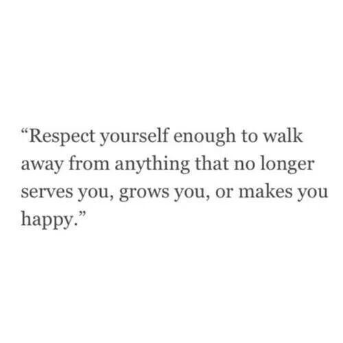 JasonElsom's tweet image. Respect yourself enough to walk away from anything that no longer serves you, grows you, or makes you happy.