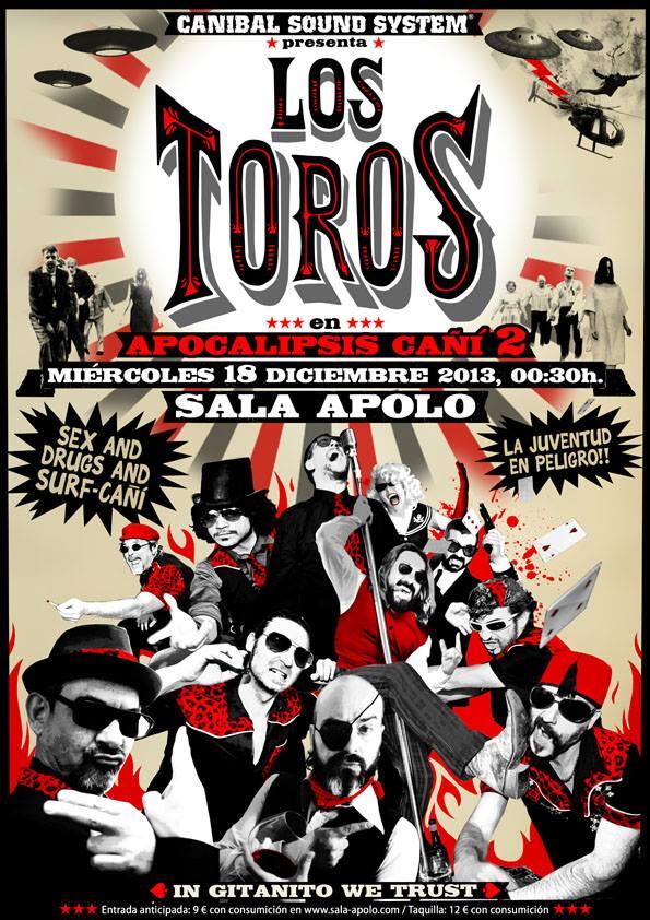 UniversoCanibal's tweet photo. Aquest dimecres LOS TOROS en directe! Brutal banda de surf cañí que no deixarà a ningú indiferent! @Sala_Apolo #bcn http://t.co/0tp8crlbj7
