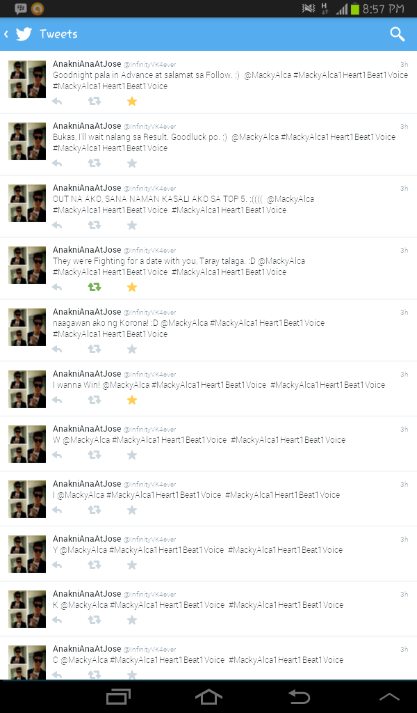 MackyAlca's tweet photo. First winner is @InfinityVK4ever :') You won 2 free tickets.. Thanks for tweeting #MackyAlca1Heart1Beat1Voice :) http://t.co/6KJBRQW4ma