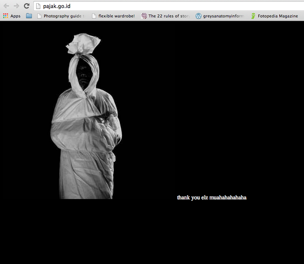 aMrazing's tweet photo. meanwhile, situs http://t.co/IEih966WIy di-hack jadi kayak gini… -__- http://t.co/6dFjDDSepj