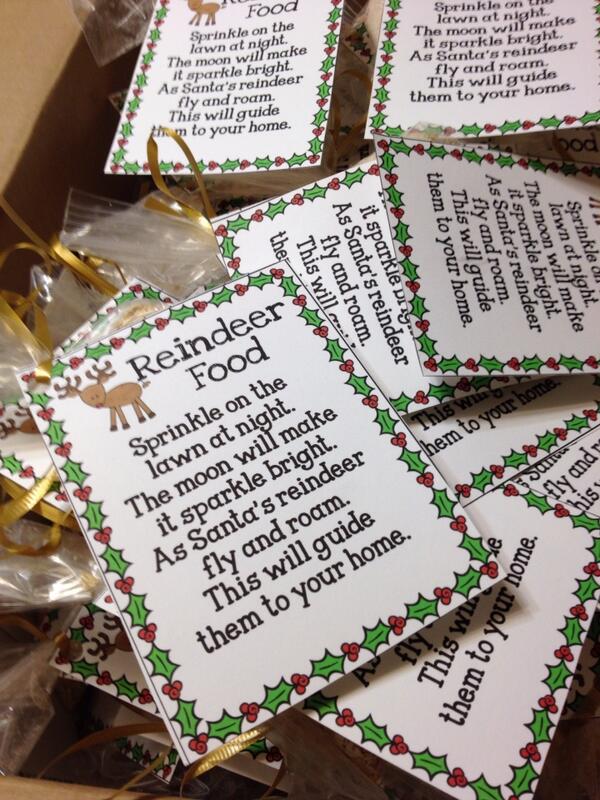 debziehow's tweet photo. Finally finished. Over 100 bags if reindeer food for GS event tomorrow night. http://t.co/rUmAKGpOom