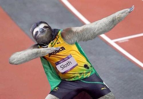MorphSloth's tweet image. Usain Bolt SLOTH