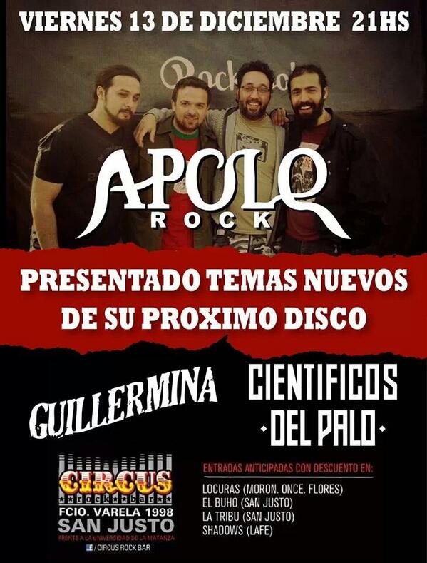 radioloquede's tweet photo. Banda invitada de hoy @Rock_Apolo #Programa119 OJO que vienen ensayar bien llenos de #Musica @pipigambetta te lleva https://t.co/IrRdqjJTnU