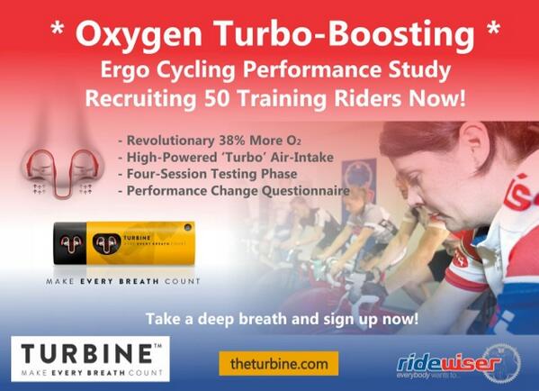 12 of 60 <a href="/theturbinecom/">Turbine</a> testriders have started our TURBINE ERGO TRIALS runs til April - 2014 Signup now for extraO2!