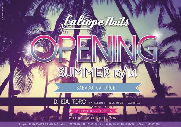 CaliopeNuits's tweet photo. Este Sábado 14/12 los esperamos.. 
Invitaciones especiales: 
7b0bb4bb - Pin 
03537-15580962 - Wap http://t.co/rlfTALJE1a