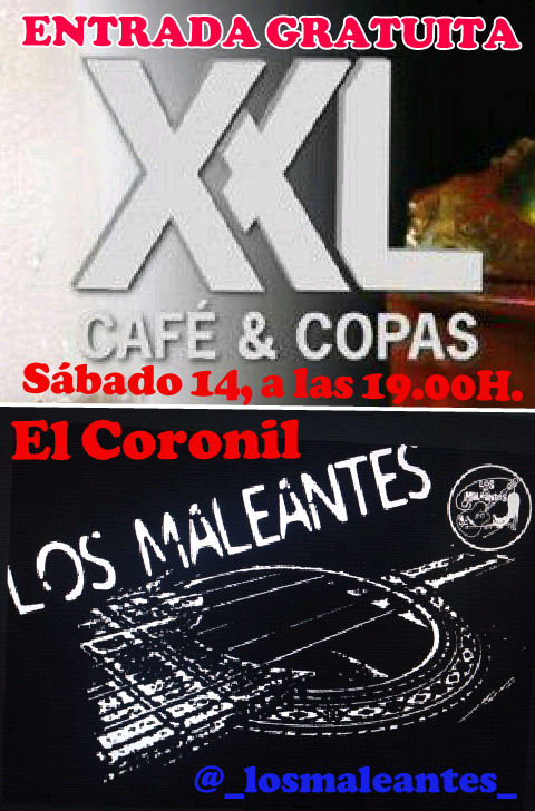 _LosMaleantes_'s tweet photo. Genteee! A estas horas @_LosMaleantes_ estaremos en @xxlcopas !! No faltei no?? Enrollarseeee!!! RT RT RT http://t.co/5APi7EE0Li