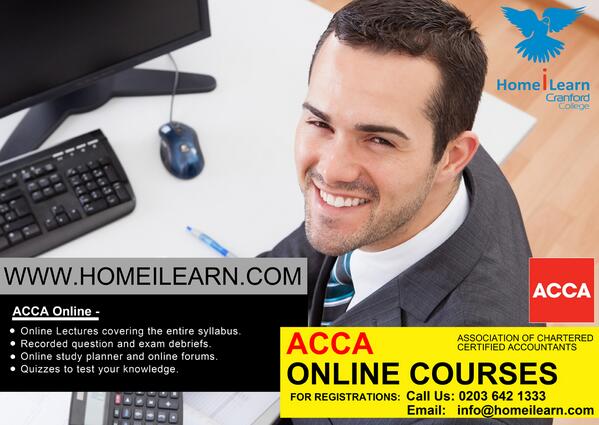CranfordCo's tweet photo. ACCA ONLINE  FOR FURTHER INFORMATION PLEASE CALL US: 0203 642 1333 VISIT US: http://t.co/6dPAJbryn6 http://t.co/ubnXUQRi3s