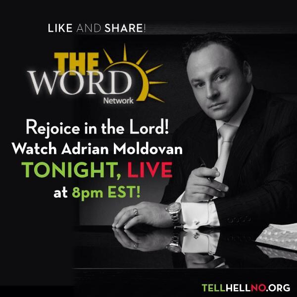 TellHellNo's tweet photo. Humbled &amp; excited to be on The Word Network tonight at 8pm EST! http://t.co/MOX3O6hGKl