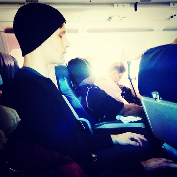 issyraph's tweet image. I've never seen a man sleep so perfectly on a plane before. I am mesmerized. #mysleepingangel #neverwakeup