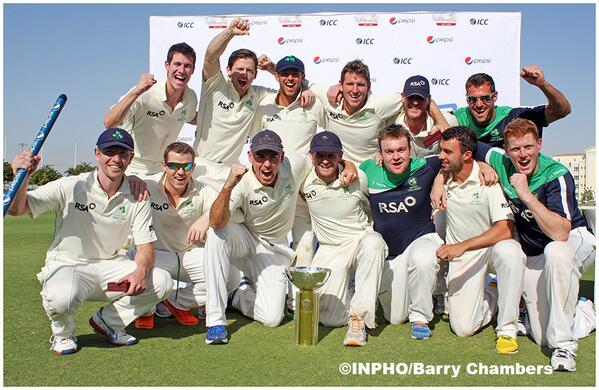 Inphosports's tweet photo. .@Irelandcricket win ICC International Cup, third major trophy in a year, congrats! @irishcricket1 @RTEsport http://t.co/VnpVsZZ9xH