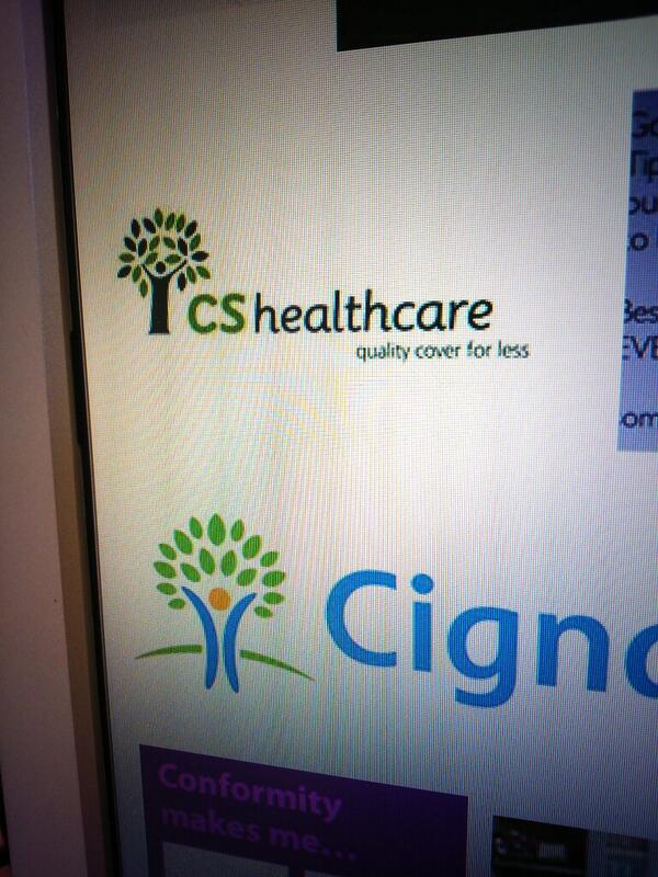 bartley76's tweet image. Lol at logos for Cigna and CS healthcare. Somebody went to the same graphic designer! #designshortcuts