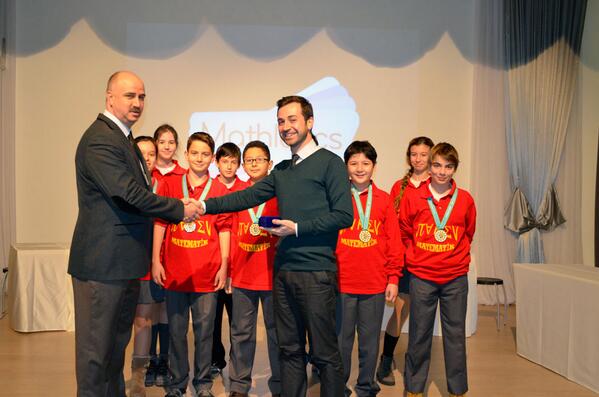 Globedteam's tweet image. Students from Turkey receiving their awards for 2013 #UNICEF World Education Games #Mathletics @mathleticseuro