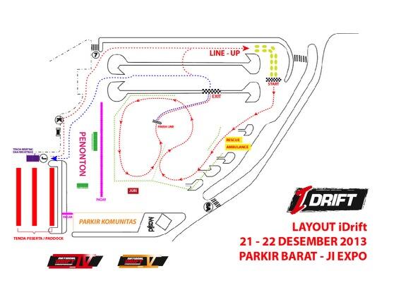 Layout track Kejurnas Drifting seri 4 dan 5. Pendaftaran hanya online : docs.google.com/forms/d/1OxGr7…
