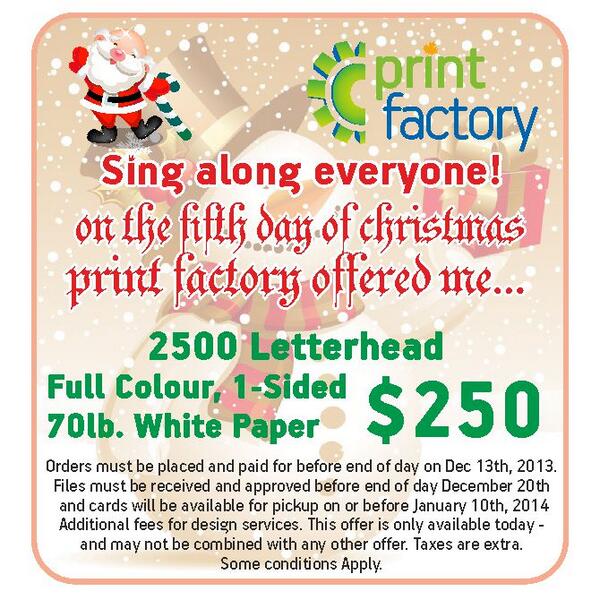 PrintFactory_ca's tweet photo. Print Factory's Special for December 13, 2013. http://t.co/fhqO1gWI7t
