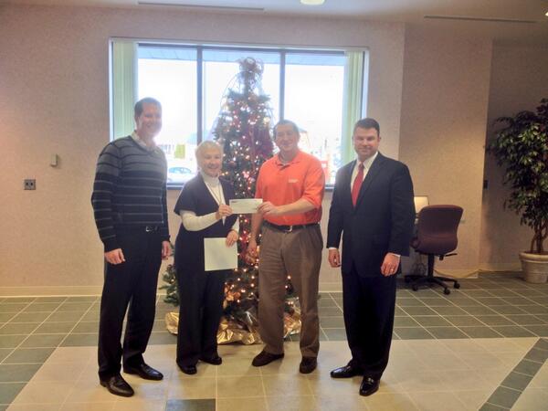RideCTN's tweet photo. Executive Director, Becky W accepts $1000.00 check from @1stSourceBank http://t.co/0FYpb6arOd