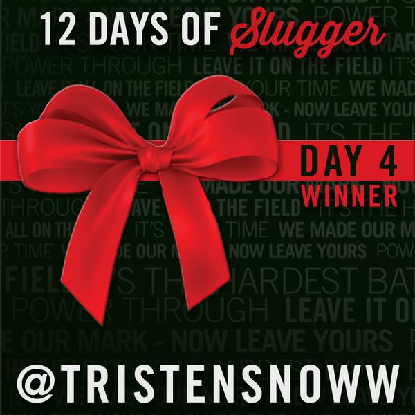 sluggernation's tweet photo. Congrats to our #12DaysofSlugger Day 4 Winner, @TristenSnoww, one of our @sluggerFP followers! More giveaways soon! http://t.co/mmkxLqymdb