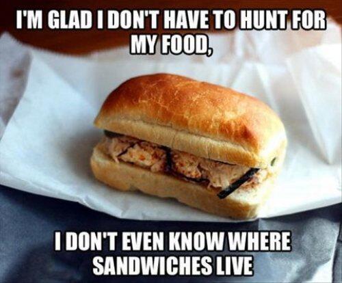 MensHumor's tweet photo. I'm glad I don't have to hunt for food... http://t.co/ohltKvPHcG