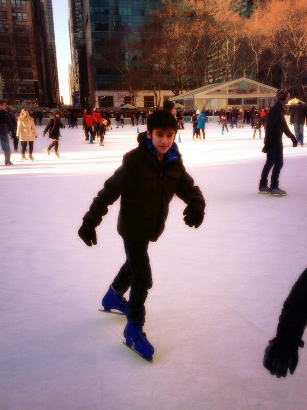 thisfloridalife's tweet image. So freggin proud of my #FLNative stepson on the ice!!! I love #BryantPark #wintervillage #ChristmasinNYC