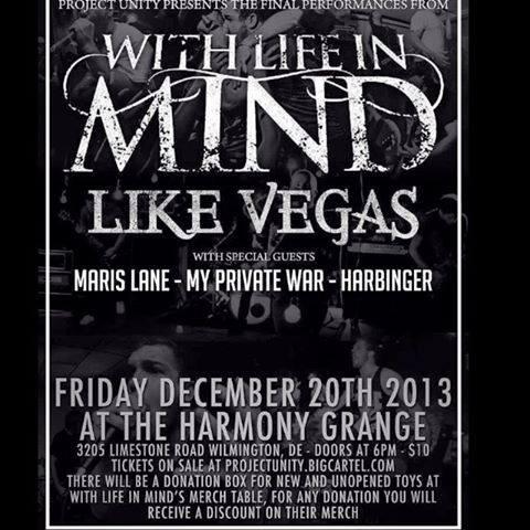 HarbingerDE's tweet photo. Come see us play and say goodbye to 2 awesome locals the on 20th. @LikeVegas @WithLifeInMind @ProjectUnityDE http://t.co/rdd9IAz9MF