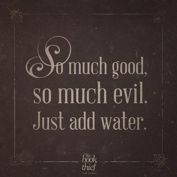 BookThiefMovie's tweet photo. Death sees us as we are: Good. Evil. Human. #TheBookThief http://t.co/xM8shxPtGC