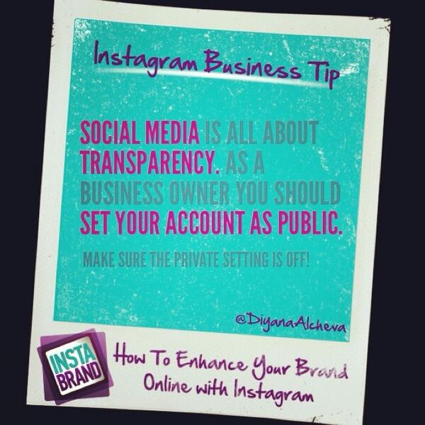 DiyanaAlcheva's tweet image. Make your account public and build an open following.  #SocialMediaMarketing #Instabrand #InstagramMarketing