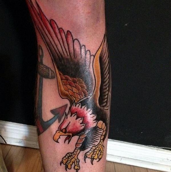 nudebuddha's tweet photo. Eagle attack tattoo by Curtis. http://t.co/AW2g7ijAZi