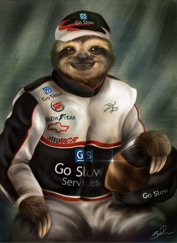 MorphSloth's tweet image. Sloth Nascar Fiver.
