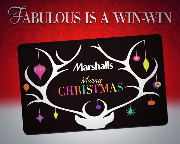 marshalls's tweet image. Order $100 in gift cards and you could win one, too!

Give the most requested gift today! bit.ly/fabgiftcard