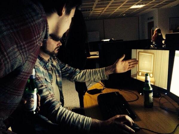 TheFrozenGoblin's tweet photo. Getting feedback from an industry professional on our first showing of Blackout http://t.co/sjVf4R96Ln