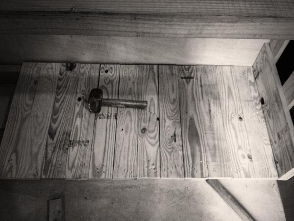 AaronDignam's tweet image. Up cycling pallets for the kitchen press @ClickDigitalMrk new office #ecofriendly