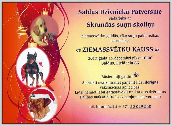 VetAprupe's tweet photo. @EsDaru varbūt rīt ir kāds brīvprātīgais, kurš labprāt pafočētu suņu paklausības sacensības Saldū? Dod ziņu 26032729 http://t.co/YMd99wi8No