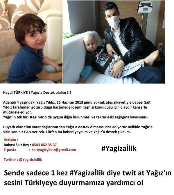 ARKADAŞLAR BU YAKIŞIKLI 4 YAŞINDA BİR LÖSEMİ HASTASI.. ONUN SESİNİ TÜRKİYEYE DUYURALIM. LÜTFEN PAYLAŞIN PAYLAŞTIRIN