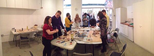MSofJ's tweet photo. Second workshop of the day underway @ManchesterCraft it's a family do!! #festivefun #Manchester http://t.co/GDmOjPP1mY