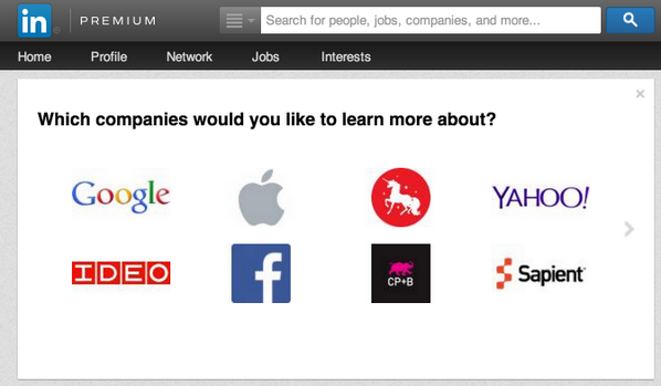 semanticwill's tweet photo. This is bad #UX from @LinkedIn because it doesn’t tell you what you are really doing or getting. http://t.co/sNsBPojjIM