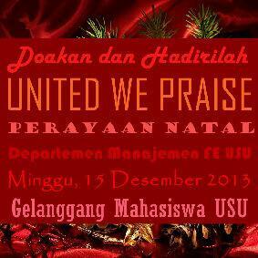 Doakan dan Hadirilah Perayaan Natal Himpunan Mahasiswa Manajemen FE USU  <a href="/citrahasibuan/">Citra Hasibuan</a> <a href="/evanssinaga/">evans sinaga</a> <a href="/FE_USU/">Faculty of Economics</a>