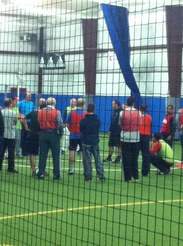 FCSofDIS's tweet photo. A little snow won't stop this show. E license coaching course with G. Stephenson &amp; EPYSA!! http://t.co/25EcrgusZb