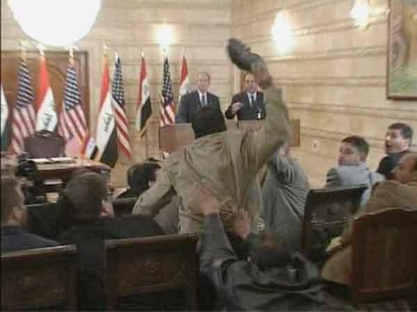 selintifada's tweet photo. 5 years ago today Iraqi journalist Muntadhar al Zaidi met Bush, and did what we all wanted to do http://t.co/tPHHOyfxST