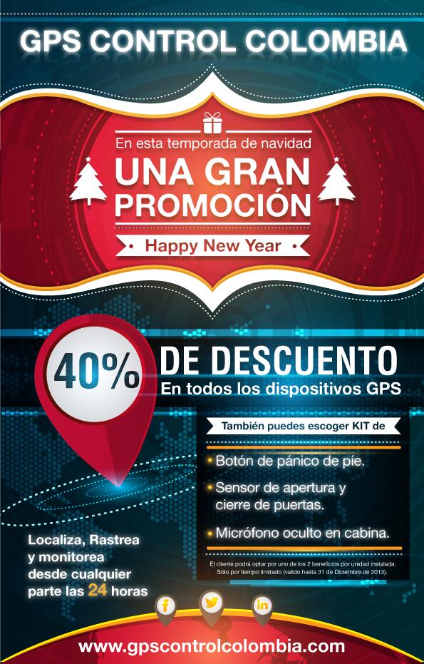 gpscontrolcol's tweet image. Sólo por esta temporada navideña. 40% de descuento en todos nuestros dispositivos GPS.