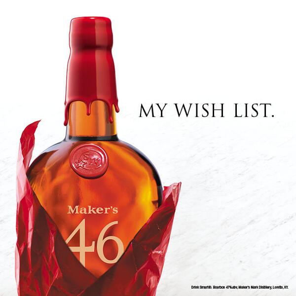 MakersMark's tweet photo. The answer to getting what you want for Christmas. Retweet. And then wait. http://t.co/cmGJCG8U1Z