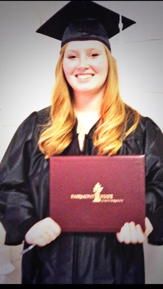 lindsham's tweet image. so happy to be an official Fairmont State Alum #grad2013