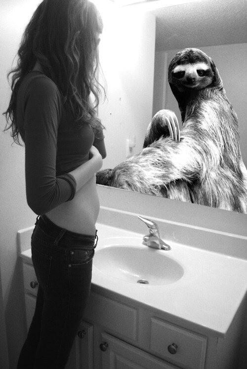 MorphSloth's tweet image. What girls think when they look in the mirror..