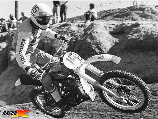 1976 - Team Kawasaki's Gary Semics.