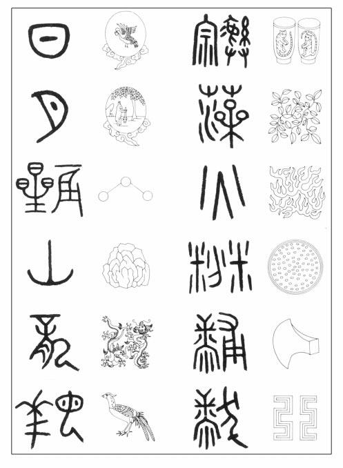 황제의 예복에 들어가는 12장문이란다. 해, 달, 별, 산, 용, 화충, 종이, 불은 그려넣고, 조, 분미, 보, 불자는 오색으로 수를 놓아. 화충은 꿩, 종이는 제사용 그릇으로 호랑이와 원숭이가 그려져있지.