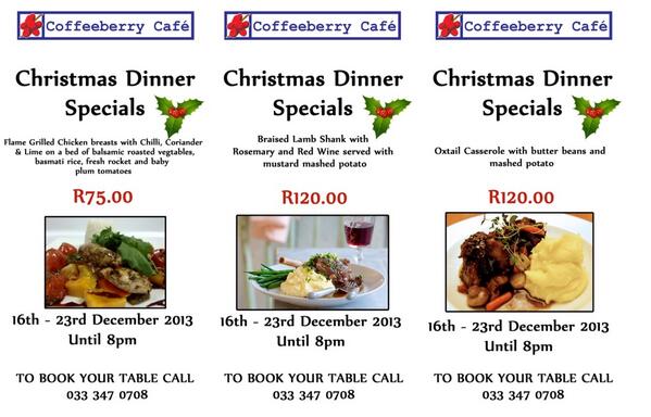 ConMalherbe's tweet photo. Come make the most of @greggchef super supper specials @CoffeeberryCafe 1 week only,book on 0333470708 http://t.co/rV5Mb9yHyZ