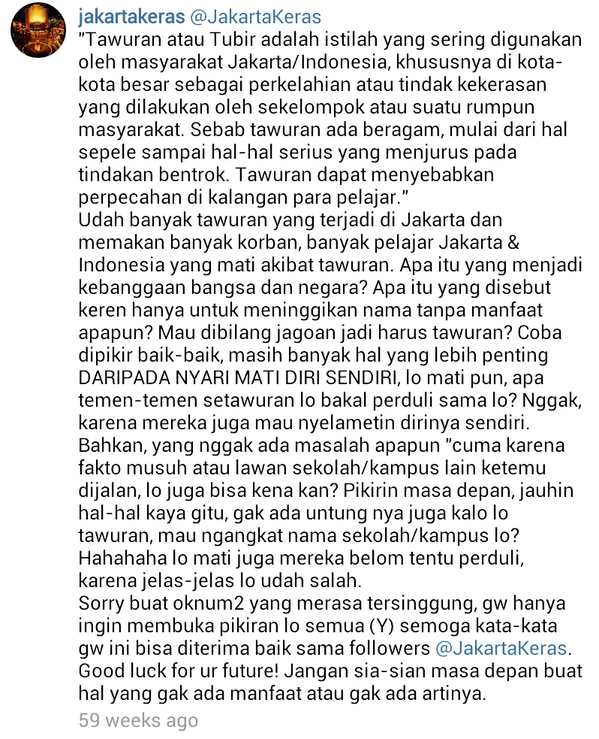 FAPI_ID's tweet photo. Siap &amp; Berani teriak... #StopTawuran !!! @tubirmania @STMkerasbosss @Nostalgia_STM @dunia_STM @JalurSma @jokowi_do2 http://t.co/67t0qXjX2H