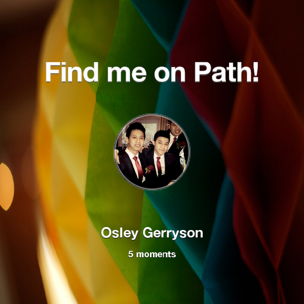 GO_Sley's tweet photo. Find me on #Path now! Go to: http://t.co/n6i5abeM3N! #thepersonalnetwork http://t.co/Vllp4ImV2j
