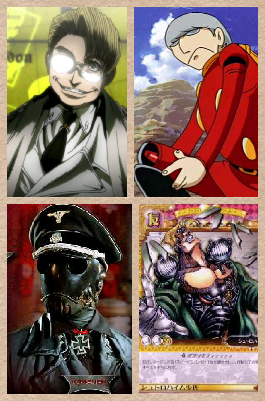 角ち ドイツサイボーグといえば モンティナ マックス 少佐 Hellsing アルベルト ハインリヒ 004 サイボーグ009 カール ルプレクト クロエネン ヘルボーイ ルドル フォン シュトロハイム ジョジョ２部 Http T Co C47yvpxtl3
